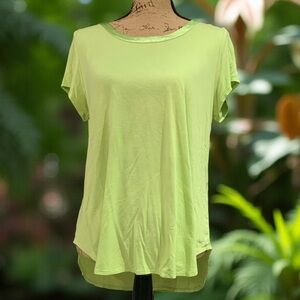 Alfani Lime Green Short Sleeve Top L